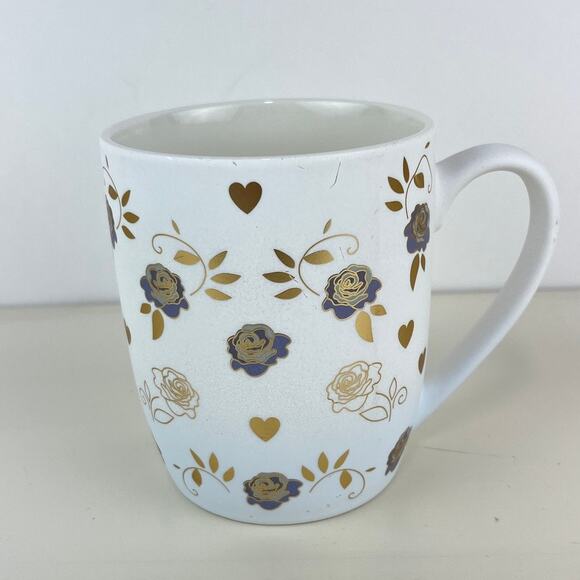 Petal & Pearl Rose and Hearts Soft Touch 16 oz Mug - Picture 1 of 8
